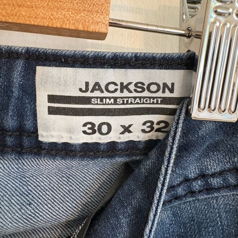 JACKSON Slim Straight Denim - Classic Blue - Picture 2 of 5